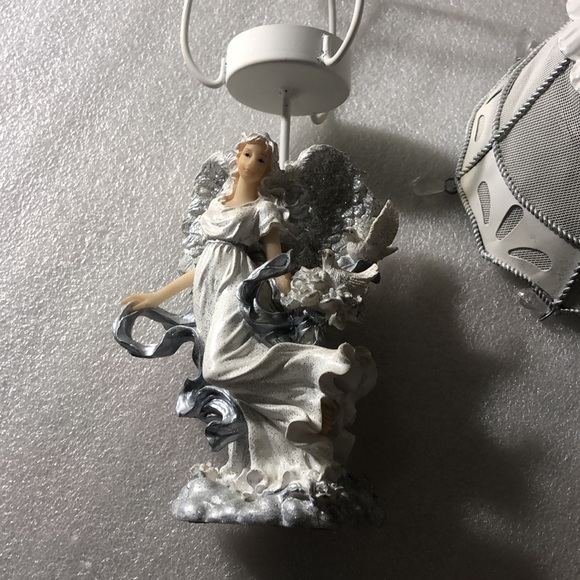 Home interiors shiny glitter Angel tea light stand - Picture 15 of 15